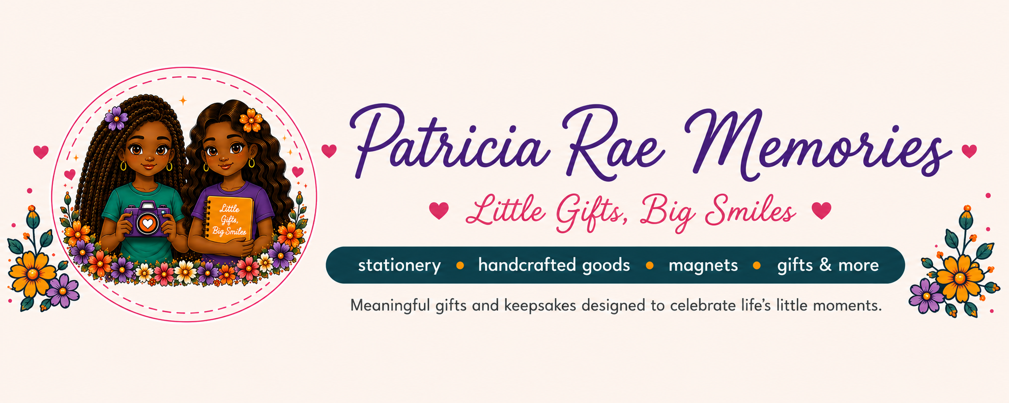 Patricia Rae Memories — Little Gifts, Big Smiles. Stationery, handcrafted goods, magnets, gifts & more.